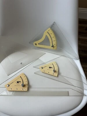 Unique Adjustable Triangles England #3505-12, 3505-10, 3222-10, Charrette Lot 4 - Image 1 of 4