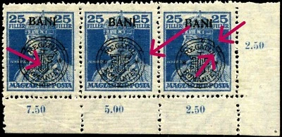 Romanian Hungary 1919 CLUJ CHARLES 25 error BROKEN RING X.10 MNH, OG, GENUINE b - Image 1 of 2