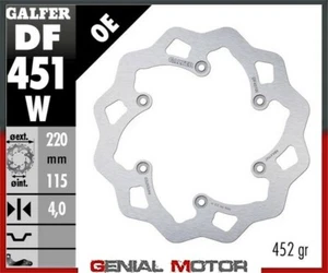 Galfer Rear Brake Disc Wave Fixed 220X4mm Yamaha Yz 250, Wr 1992>1998 - Picture 1 of 1