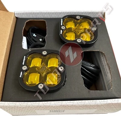 Baja Designs™ Squadron SAE J583 LED Amber Fog Lights Pair Kit & Wiring Harness - Image 1 of 4