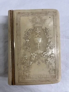 Antiquarian Catholic Book - Missel 1887 ETCHED LEATHER - Picture 1 of 6