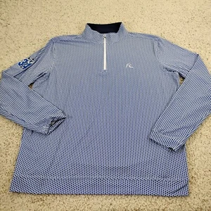 Pullover Rhoback Para Hombres L Performance 1/4 Cremallera Golf Elástico Suéter No Desasorna Texas - Imagen 1 de 12