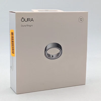 Oura Ring 4 Smart Ring Activity Tracker Size 12 In Silver | JZ90-54217-12 - Image 1 of 4