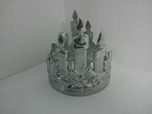 Lenox Yuletide Mini Hurricane Metal Serveware Wine Bottle Holder Coaster Holly - Picture 1 of 4