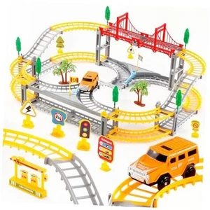 Toys Race Car Track -Racetrack with Light, Flex Tracks Toys Set, Construction - Picture 1 of 8