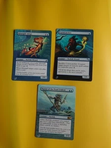 MTG 3 Card. Altered Art Merfolk Cursecatcher,Silvergill Adept, Master Trident CB - Picture 1 of 24