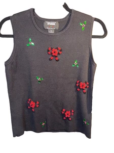 Neu mit Etikett Designers Originals Gr. Medium zierlicher ärmelloser Pullover Weihnachten Urlaub - Bild 1 von 7