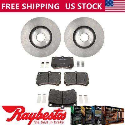 Rotores de freno delanteros + pastillas de freno metálicas y herrajes para Ford Escort 1991-1992 Foto 1 de 4