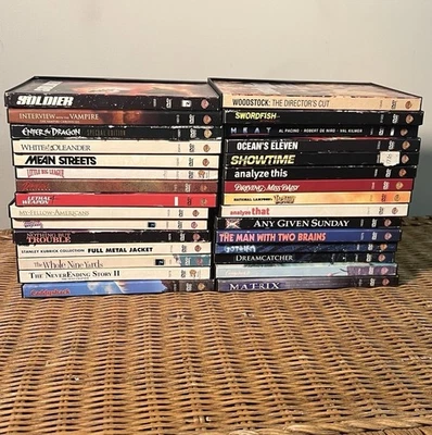 Warner Brothers Snap Case 30 DVD Movie Lot - Drama, Thriller, Comedy - Image 1 of 4