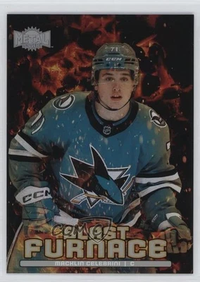 2024-25 Skybox Metal Universe Blast Furnace Macklin Celebrini #BF-3 Rookie RC - Image 1 of 2