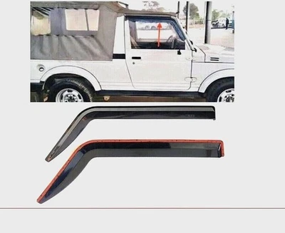 PARA SUZUKI SAMURAI PUERTA VISERA PROTECCIÓN CONTRA EL CLIMA DEFLECTOR DE VIENTO IRROMPIBLE JUEGO DE 2 Foto 1 de 4