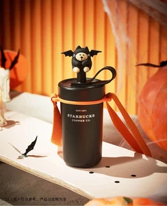 Nuevo 2023 China Starbucks Halloween Murciélago Disfraz Oso 13oz SS Vaso de Paja - Imagen 1 de 8