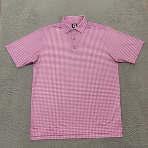 Camisa FootJoy Para Hombre M Rosa Cuadros Rendimiento Golf Polo Elastizado Comodidad - Imagen 1 de 13
