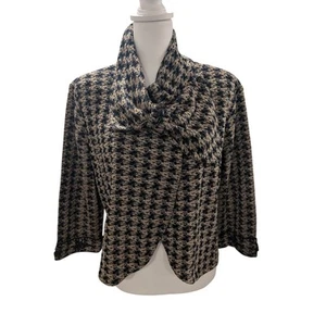 Ming Wang Cardigan Cape Women's Vintage Acrylic Size Large Bow Event Wrap - Picture 1 of 8