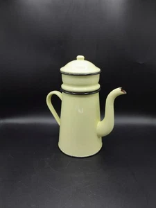Ancienne cafetière en tôle émaillée, Vintage, Années 50 - Imagen 1 de 15