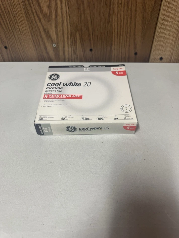 GE FC8T9/CW Fluorescent 20W 8" Circline Lamp Light Bulb Cool White - Image 1 of 4