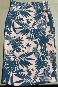 Vintage Barneys New York Floral Tropical Print Pencil Midi Skirt Size 40 - Picture 1 of 8