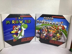 Super Mario Kart / Super Mario World 2-Pack 12” X 12” Canvas Art HGT1-53 - Picture 1 of 6