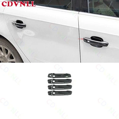 Para Audi A3 S3 RS3 2015-20 ABS fibra de carbono maçaneta lateral externa acabamento de tira - Imagem 1 de 4