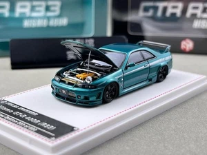 EY FH 1:64 Green JDM Skyline GTR R33 Nismo 400R Model Diecast Display Car  - Picture 1 of 13