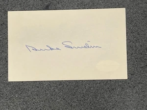 DUKE SNIDER Signed Cut 3 x 5 Index Card- JSA Authenticated Cert - MLB - Picture 1 of 3