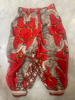 gucci Pantalones Talla 4 Usados en Excelente Seda Pantalones Niñas Rojo Foto 1 de 4