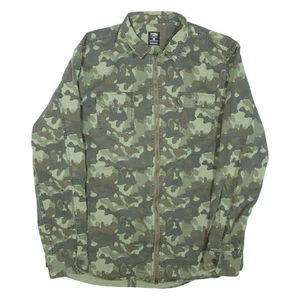 FSBN Mens Military Jacket Green Cashmere Camouflage L - Picture 1 of 6