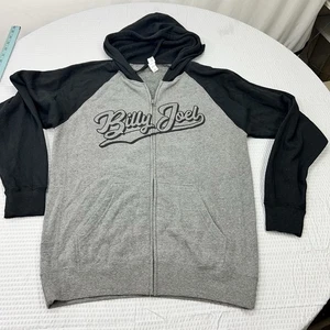 Billy Joel grau/schwarz Kapuzenjacke mit Reißverschluss neu ohne Etikett Musik Rock Festival - Bild 1 von 7