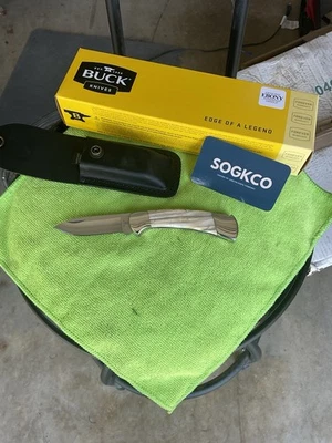 Faca personalizada Buck 112 mamute molar e arquivo trabalho você escolhe o número de série - Imagem 1 de 4