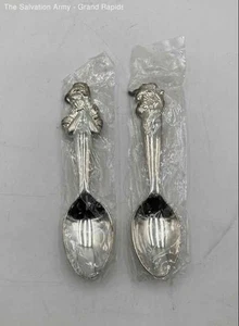 Disney Beauty And The Beast Silver Colored Flatware Spoons Set Of 2 - Picture 1 of 6