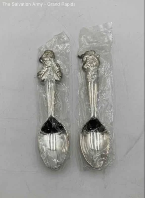 Disney Beauty And The Beast Silver Colored Flatware Spoons Set Of 2 - Image 1 of 4