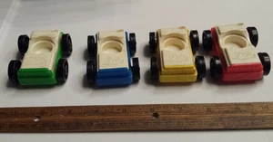 Lot of 4 vintage Fisher Price Little People Cars Vehicles B G Y R (Lot 2) - Picture 1 of 6