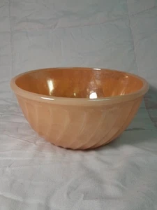 Vintage Fire King Ofengeschirr Elfenbein Gerippt Wirbel Milchglas Rührschüssel - 7 Zoll - Bild 1 von 4
