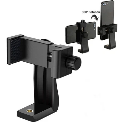 Cell Phone Tripod Adapter Holder Universal Smartphone Mount For iPhone Samsung - Image 1 of 4