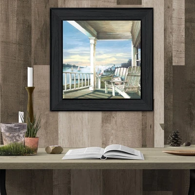 TrendyDecor4U Traditional "Waiting on Sunset" Framed Print Holiday Colors 14 x 1 - Image 1 of 3