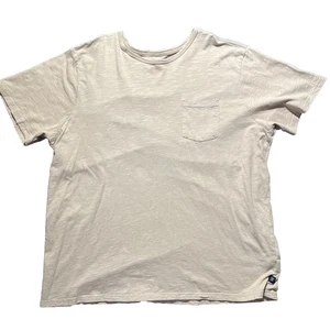 Roark Men's Sz XXL Distressed  Midweight Organic Front Pocket Beige T-Shirt EUC - Picture 1 of 10