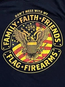 American Freedom 2nd Amendment USA Eagle Patriotic Firearms Size XL Shirt - Picture 1 of 3