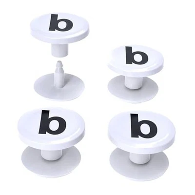 Paquete de 4 botones de repuesto con correa de asa B para bolsa Bogg. "B" Blanco Foto 1 de 4