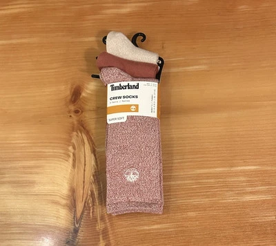 New! Timberland Women's 3 Pairs Super Soft Multicolor Crew Boot Socks - Image 1 of 4