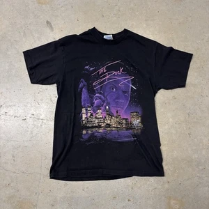 Insane Grail 90s Vintage The Rock WWF New York Tee Size Small Black Made in USA - Bild 1 von 6
