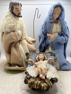 Kurt Adler Joseph Mary And Baby Jesus Nativity Scene 1981 Vintage 3 Pieces - Picture 1 of 23