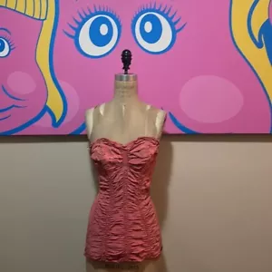 Costume da bagno Jantzen rosa vintage anni '50 in piedino - Foto 1 di 14
