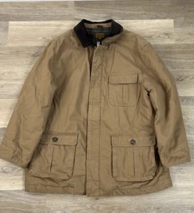 Vintage St Johns Bay Mantel Herren XXL braun Chore braun Jacke Flanell gefüttert Canvas 90s - Bild 1 von 16