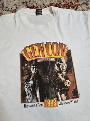 RARE Vintage 1993 Gen Con T-Shirt Magic The Gathering Introduced Size L/XL - Image 1 of 4