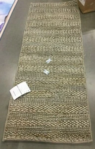 BEIGE BEIGE 2'-3" X 6' Pulled Threads Rug, Reduced Price 1172643290 NF212B-26 - Picture 1 of 4