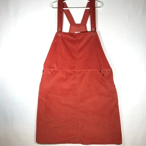 Wonder Nation Girl's XXL (18) Burnt Red Corduroy Overall Dress - Picture 1 of 9