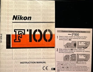 NIKON F100 ORIGINAL INSTRUCTION MANUAL WITH POCKET GUIDE - Picture 1 of 3
