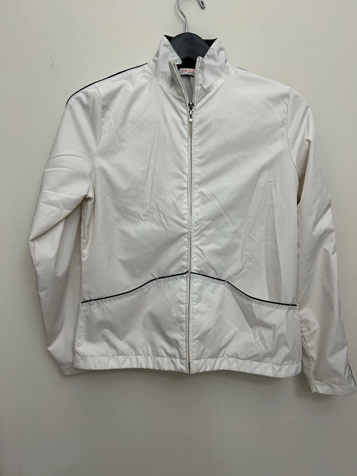 Куртка ветровка Izod XFG на молнии куртка для гольфа белые черные полосы размер S - Изображение 1 из 4