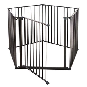 Scandinavian Pet Design Pet Flex System XXL Wall Mounted At Home Dog Gate, Black - Picture 1 of 12