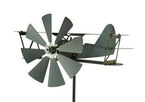 Wind Spinner, Bi-plane, Airplane, Garden Spinner, Yard Spinner